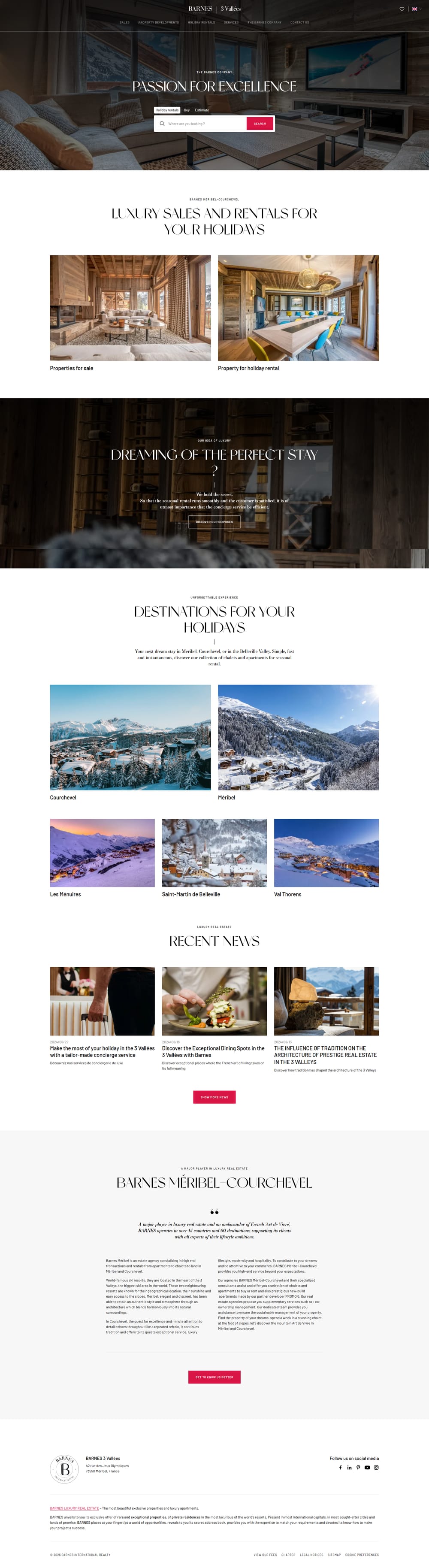 BARNES 3 Vallées website by Devjour Technologies