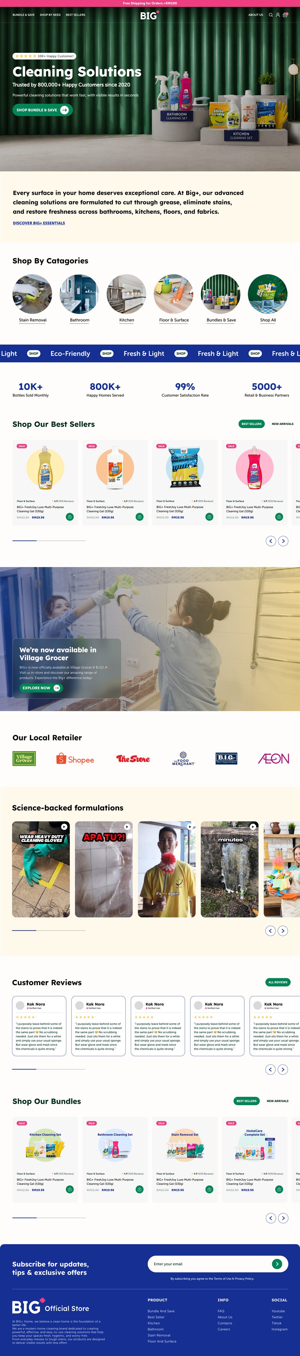 Big+ website by Devjour Technologies