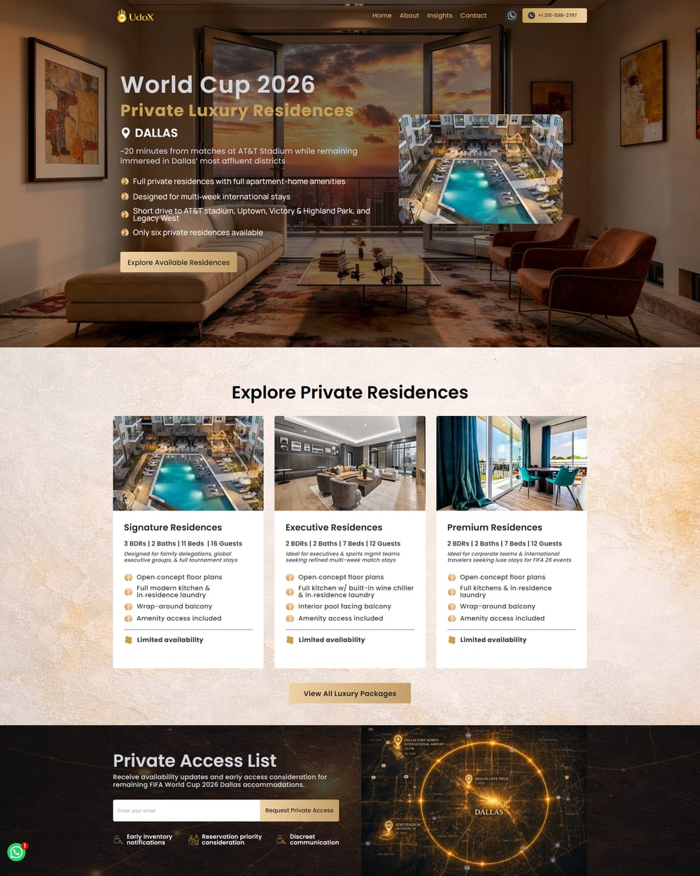 UdoX Lux Stays website by Devjour Technologies
