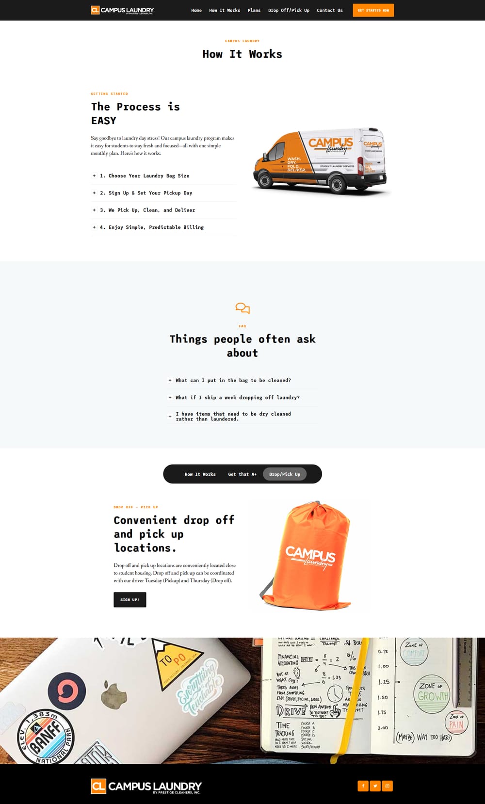 UT Campus Laundry page